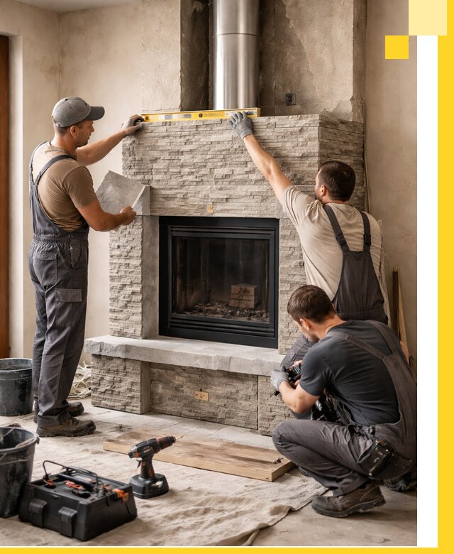 Профессиональный монтаж каминов под ключ в Самаре для дома