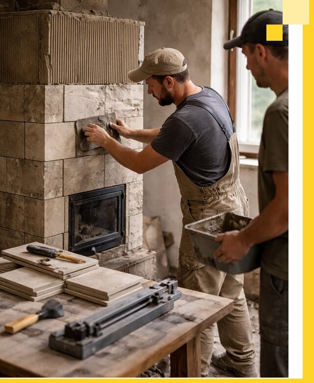 Профессиональная облицовка печей в Самаре: керамика и камень