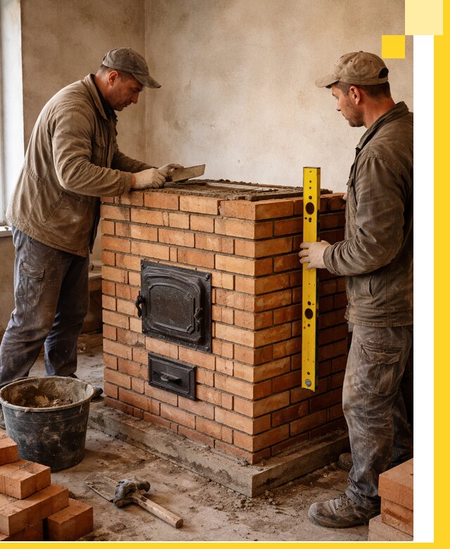 Отопительные печи под ключ в Самаре, установка и сборка