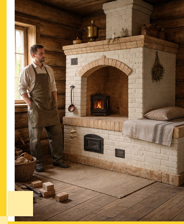 Русские печи с лежанкой под ключ в Самаре от 151590 р. ЭриданСмр