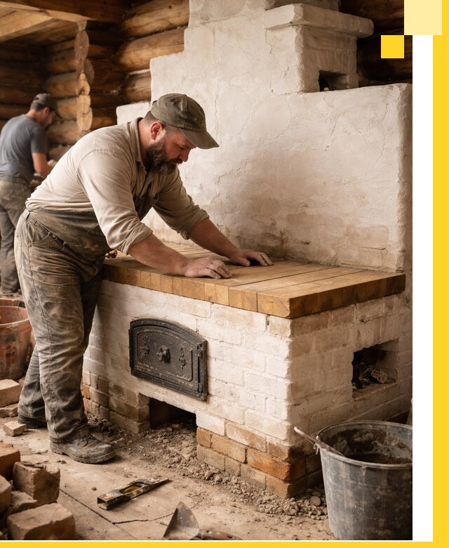 Проектирование и установка русской печи с лежанкой в Самаре