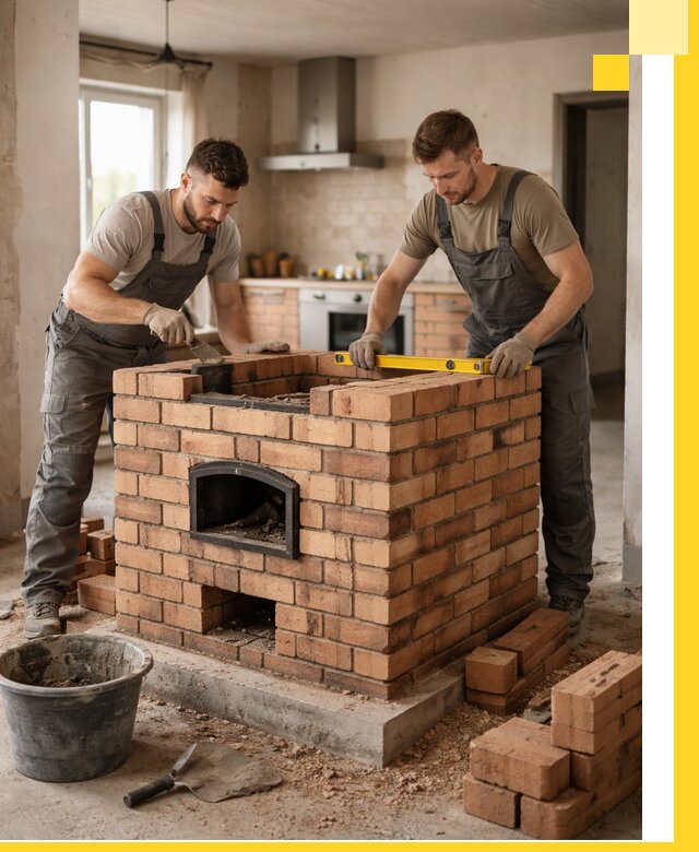 Установка и монтаж печей в частном доме в Самаре под ключ