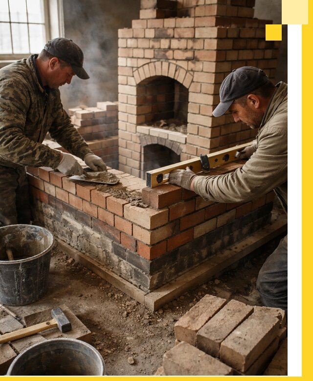 Изготовление и монтаж печей и каминов из кирпича в Самаре