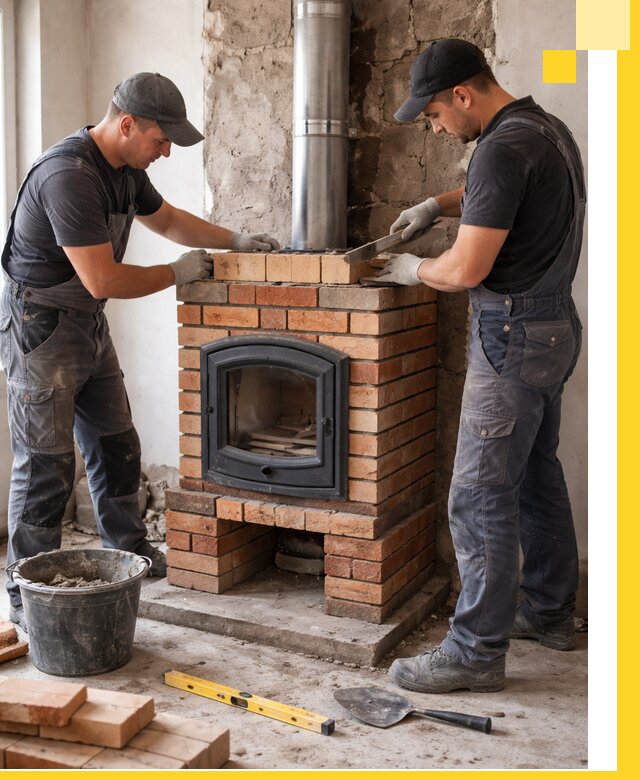 Монтаж печи камина под ключ в Самаре с гарантией и пусконаладкой