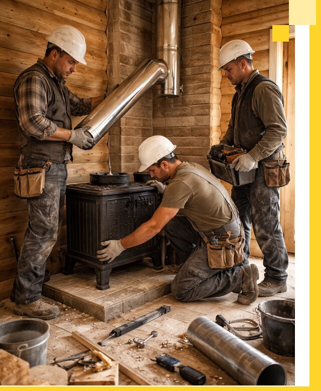 Профессиональный монтаж банных печей и дымоходов в Самаре