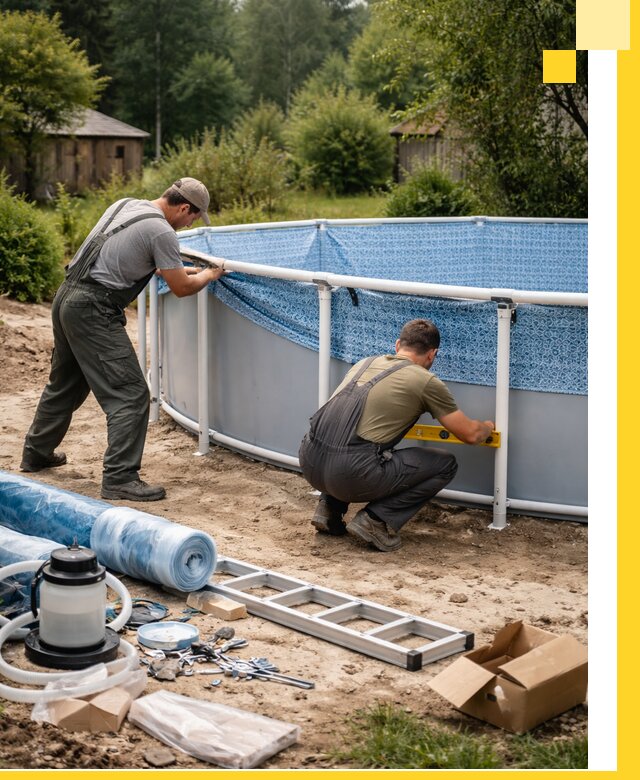 Установка и монтаж каркасных бассейнов в Самаре под ключ