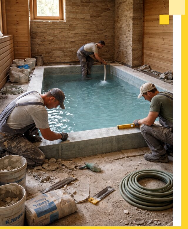 Проектирование и строительство бассейнов для бани в Самаре