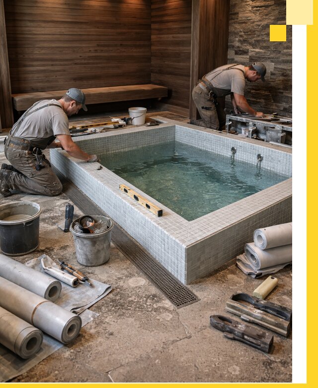 Установка и строительство бассейнов для сауны в Самаре