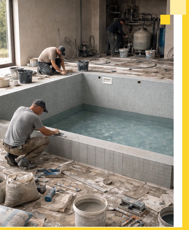 Строительство и монтаж бассейнов в помещении в Самаре