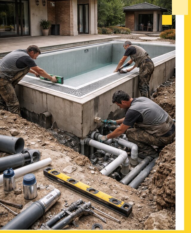 Строительство переливных бассейнов в Самаре под ключ