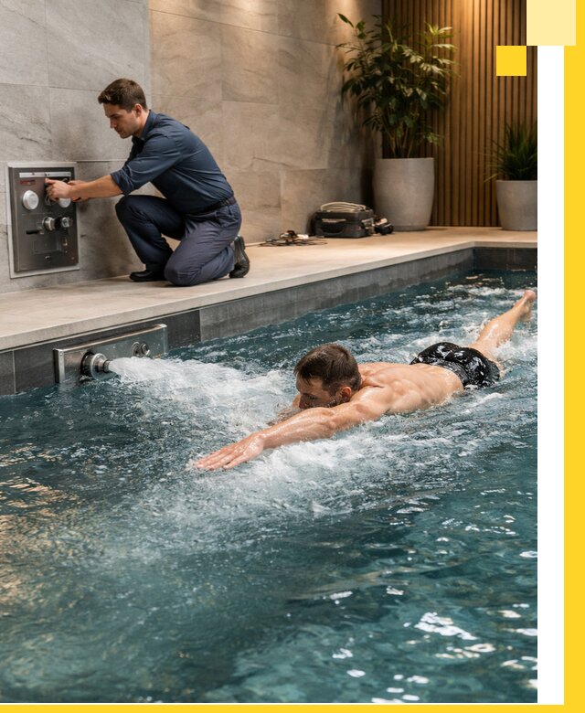 Проектирование и монтаж бассейнов с противотоком в Самаре