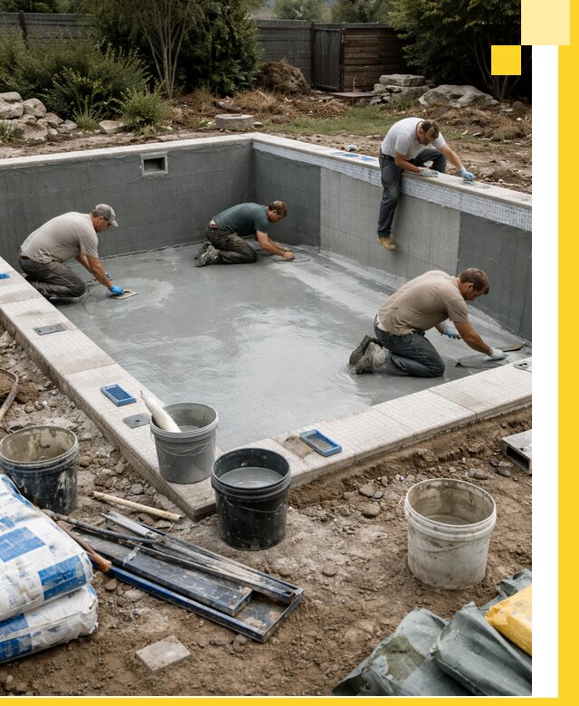 Изготовление и монтаж чаши бассейна под ключ в Самаре