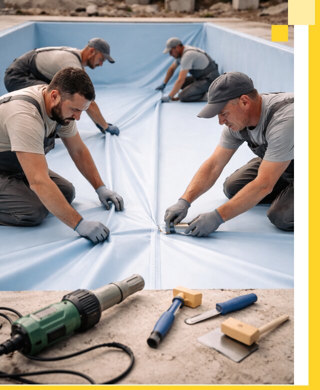 ПВХ пленка для бассейнов с монтажом и гарантией в Самаре