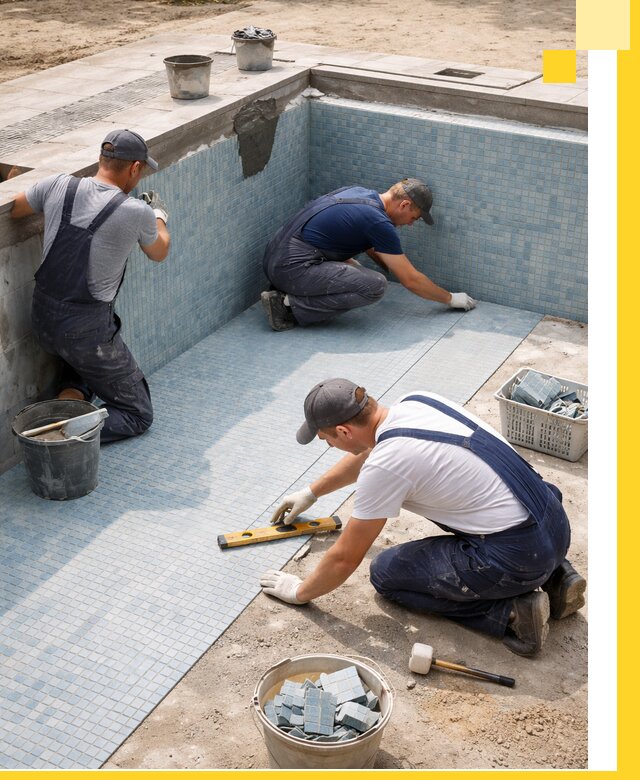 Укладка и установка плитки для бассейнов под ключ в Самаре