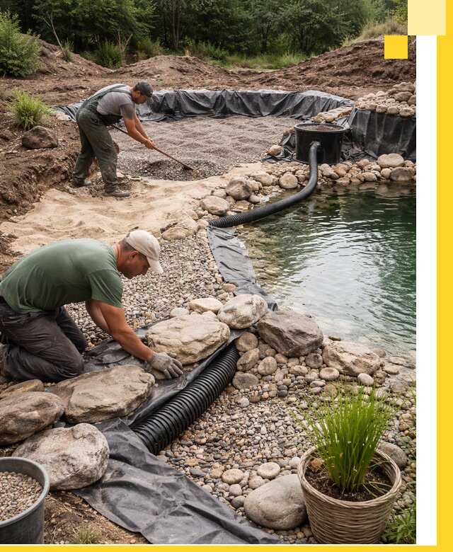 Строительство природных бассейнов и озер в Самаре под ключ