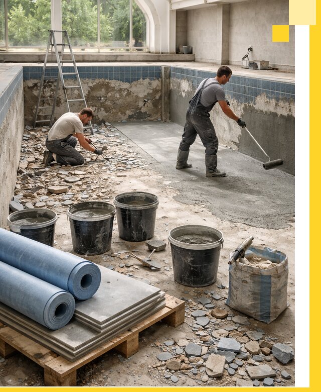 Реконструкция бассейнов в Самаре: ремонт, гидроизоляция