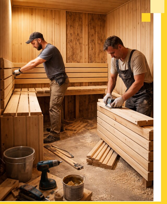 Профессиональный комплексный ремонт саун под ключ в Самаре