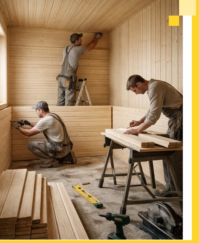 Обшивка саун в Самаре из натуральной древесины под ключ