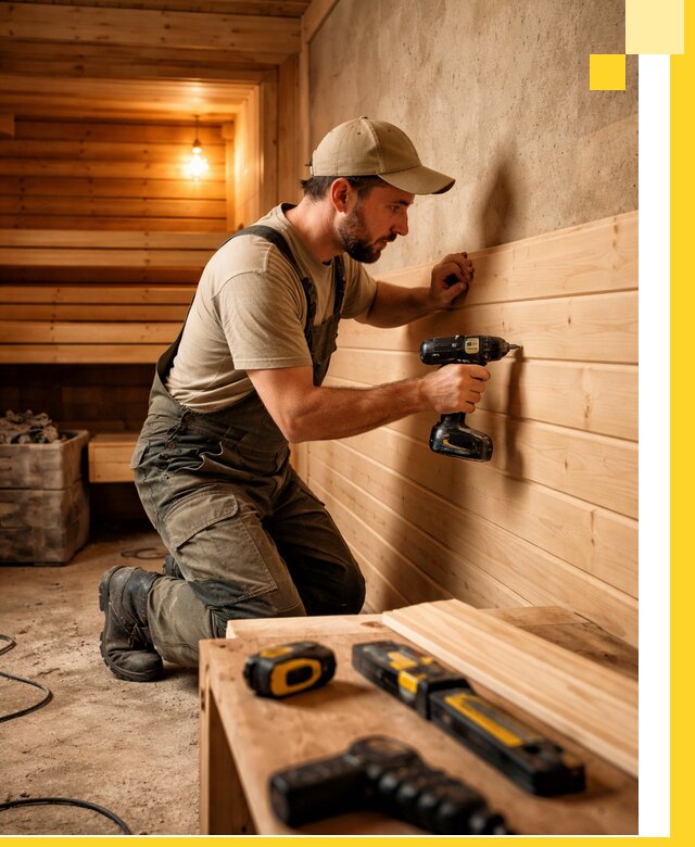 Профессиональная внутренняя отделка бани в Самаре под ключ