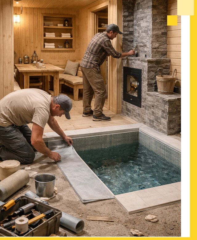 Строительство бань с комнатой отдыха под ключ в Самаре