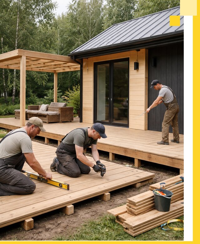 Строительство бань с террасой и бассейном под ключ в Самаре