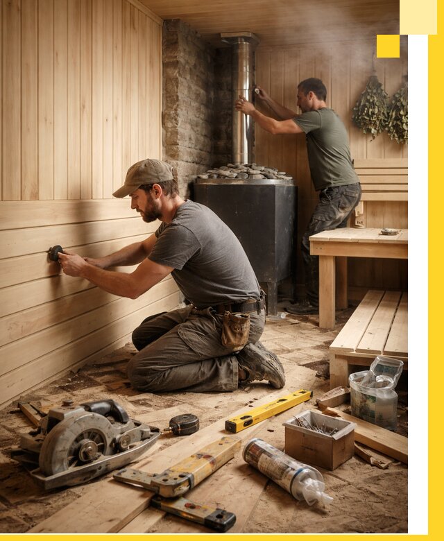 Полное строительство и оснащение парных под ключ в Самаре