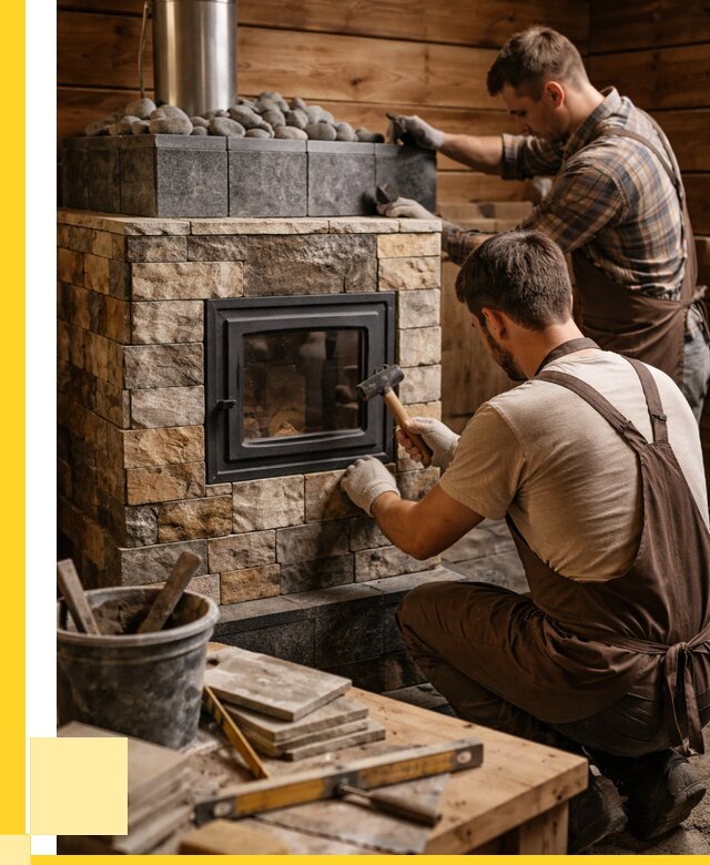 Облицовка банной печи в Самаре от 15159 р. | ЭриданСмр