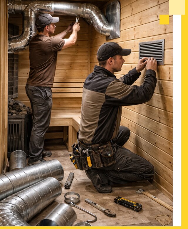 Проектирование и монтаж вентиляции бани в Самаре под ключ