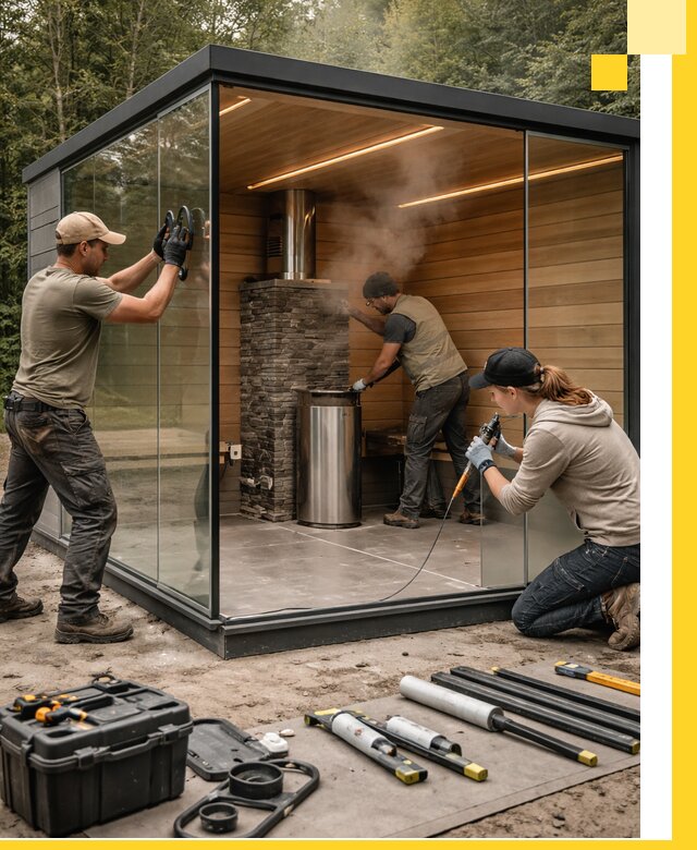 Проектирование и строительство стеклянных бань в Самаре