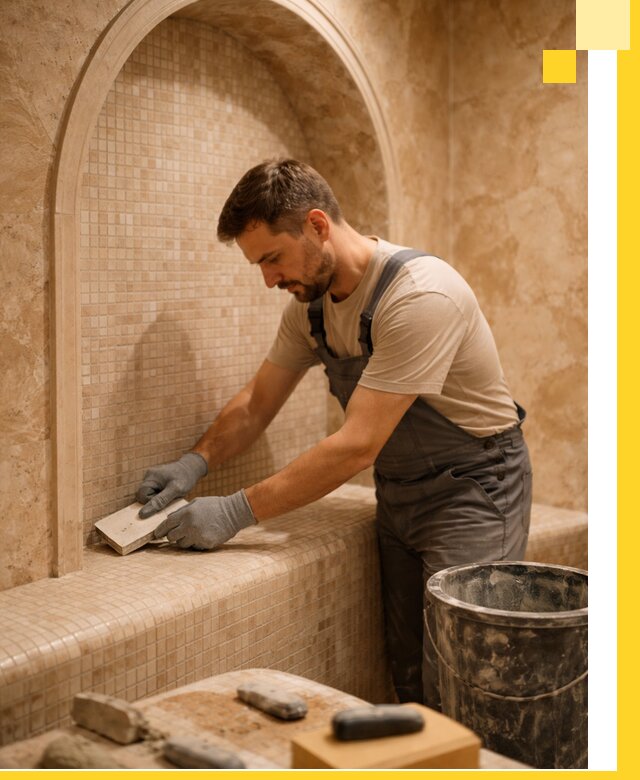 Профессиональная отделка хамамов с мозаикой под ключ в Самаре