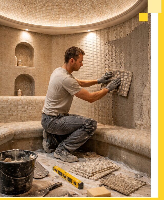 Устройство и монтаж домашнего хамама под ключ в Самаре