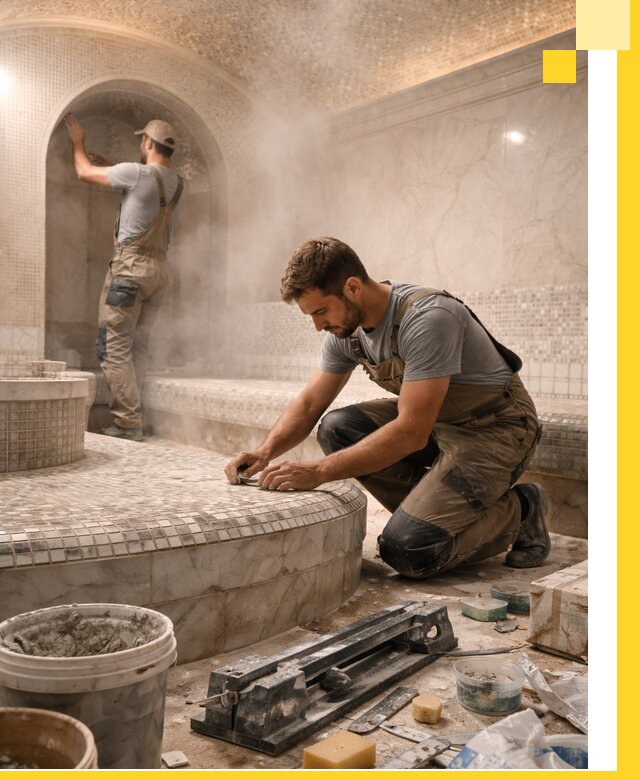 Профессиональный дизайн хамама и SPA под ключ в Самаре